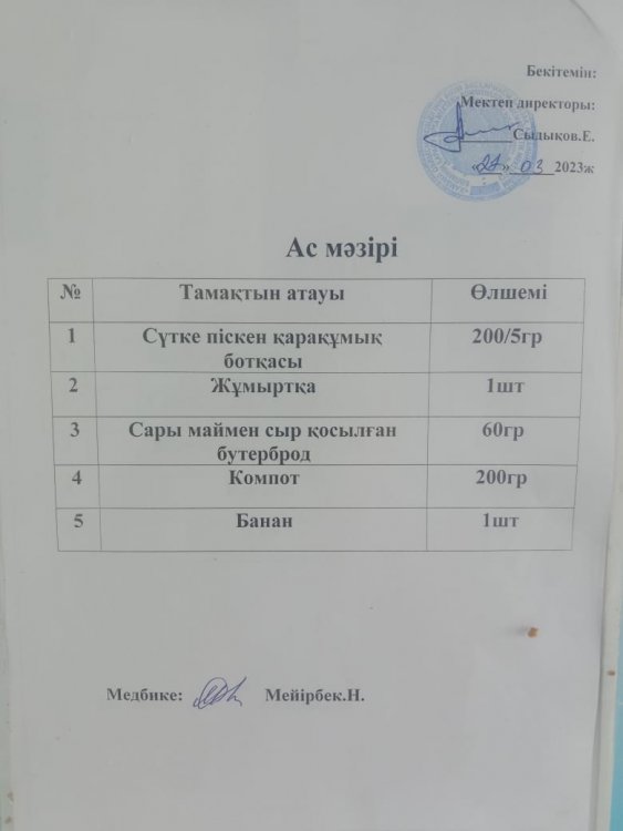 Ас мәзірі