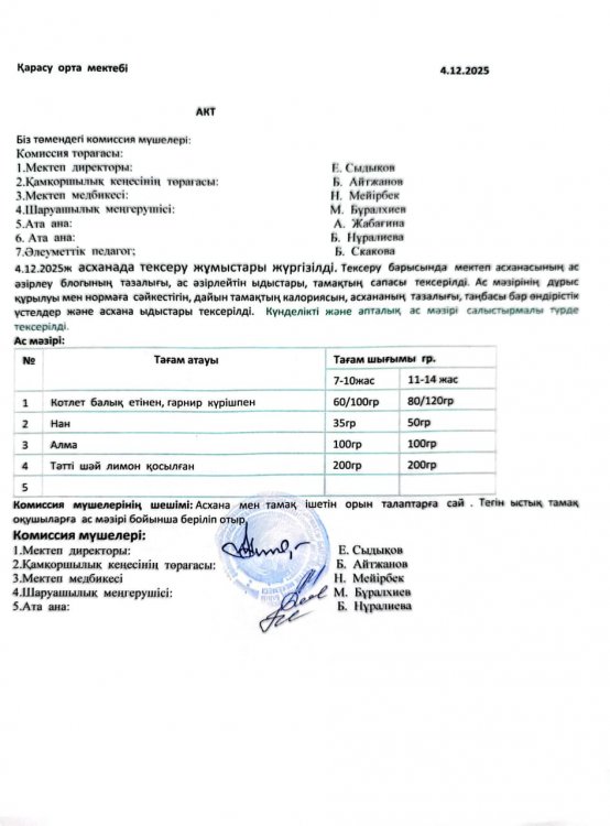Асхана тексеру